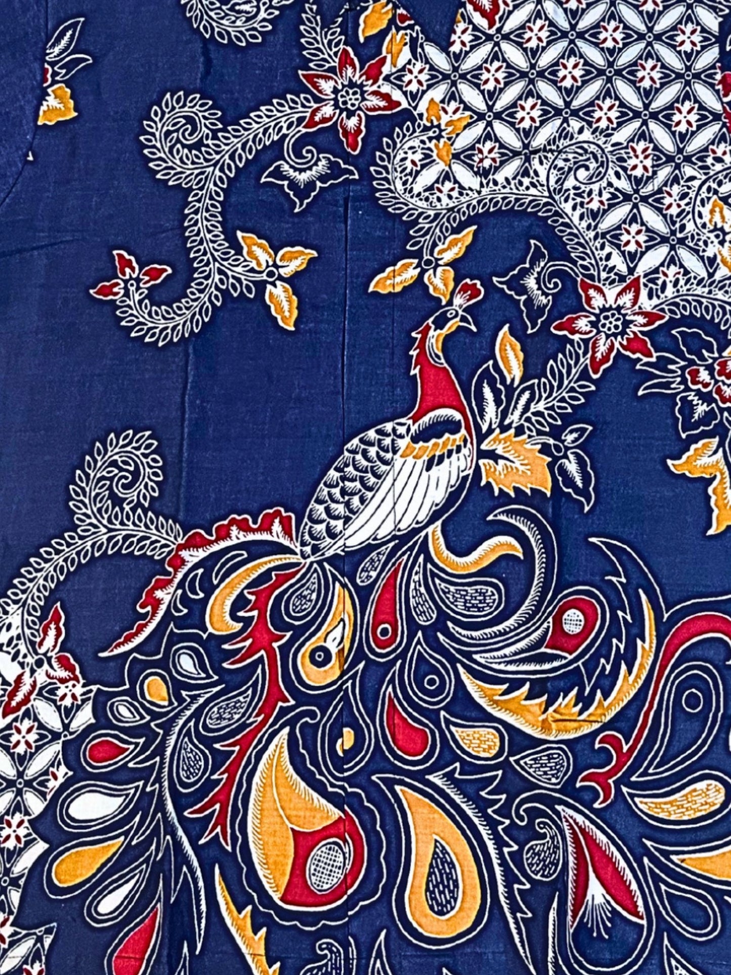 Navy Majestic Fiery Peacock - Short Sleeve