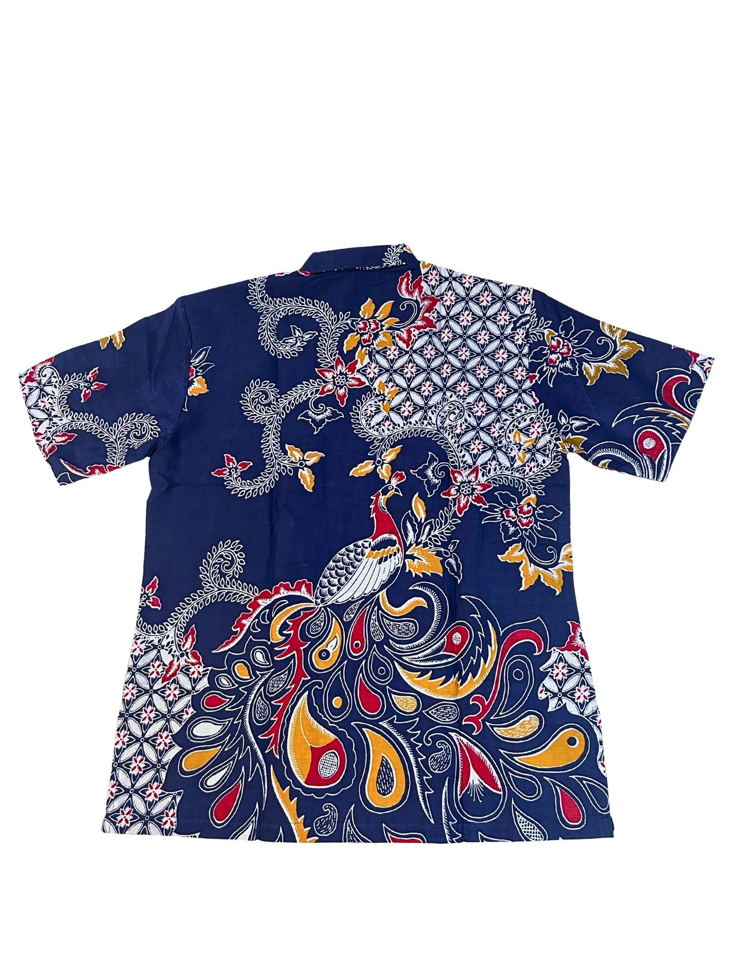 Navy Majestic Fiery Peacock - Short Sleeve