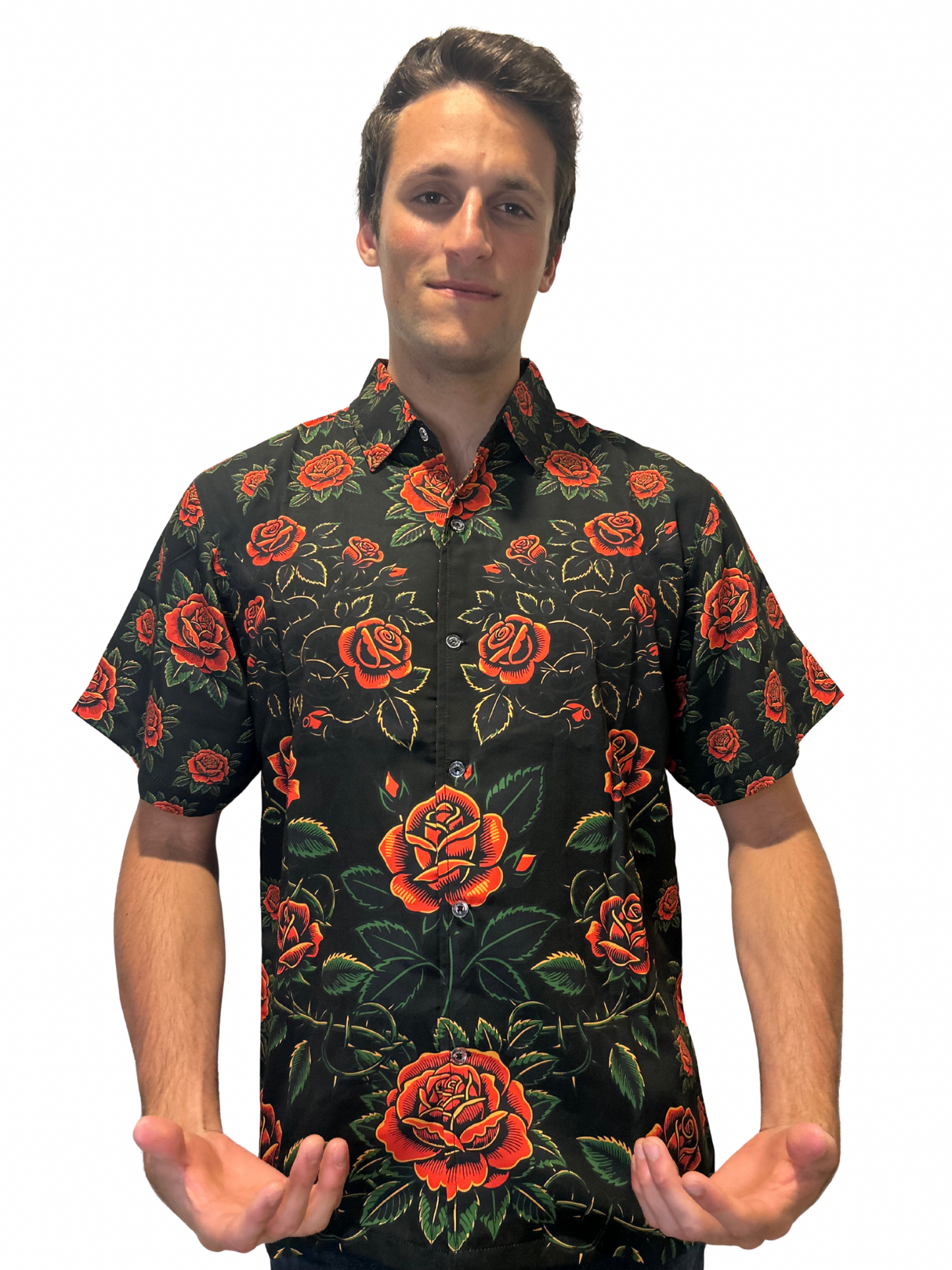 Rose Madness(Black Background) - Short Sleeve