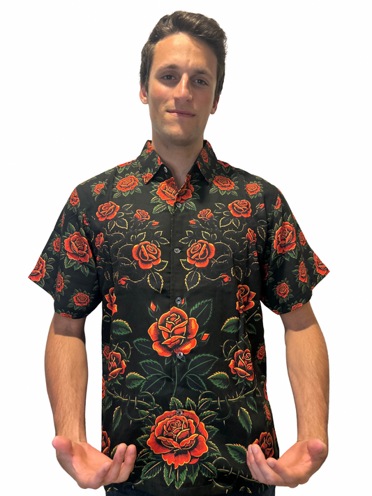 Rose Madness(Black Background) - Short Sleeve