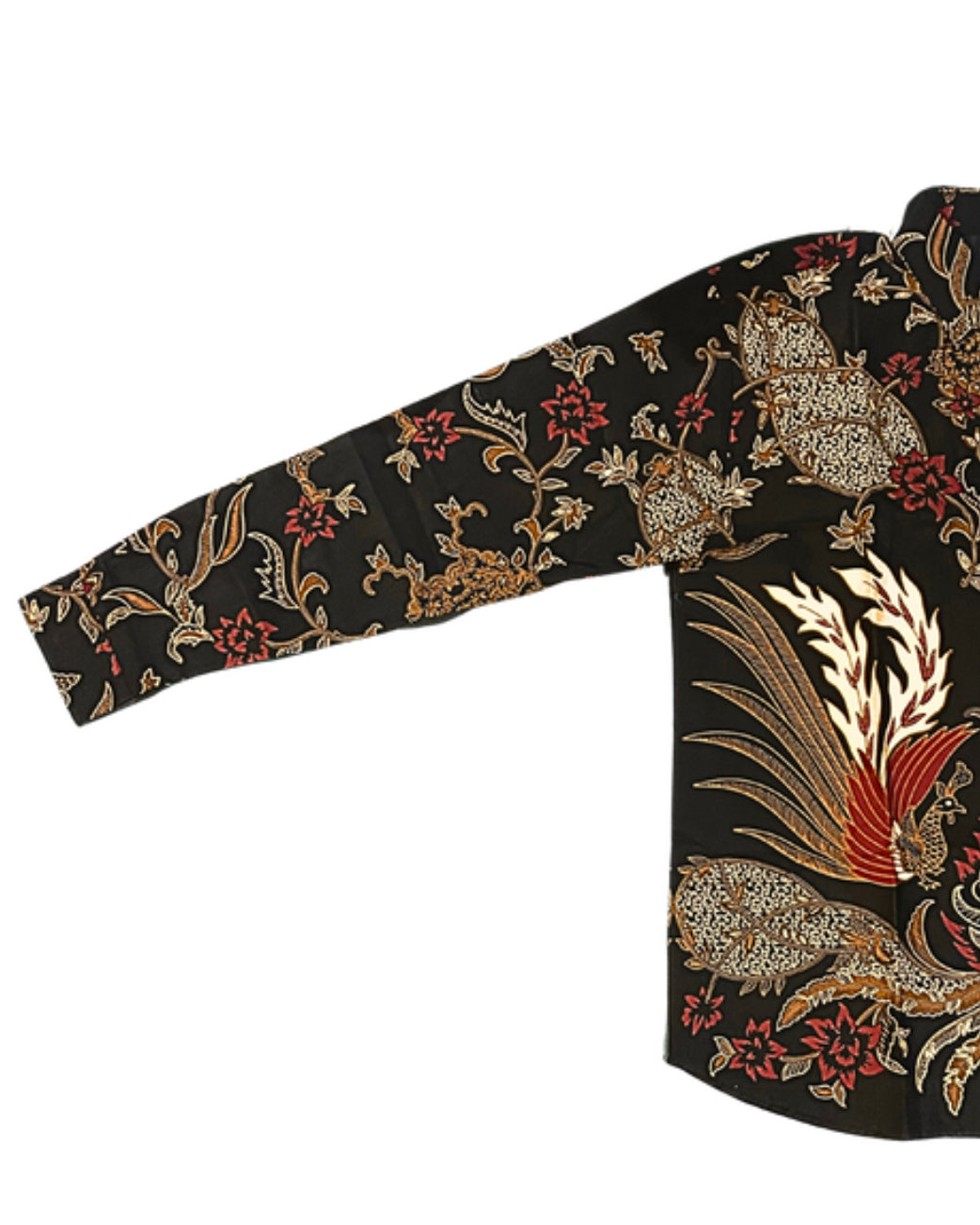Twin Roosters and Rose Batik - Long Sleeve Batik