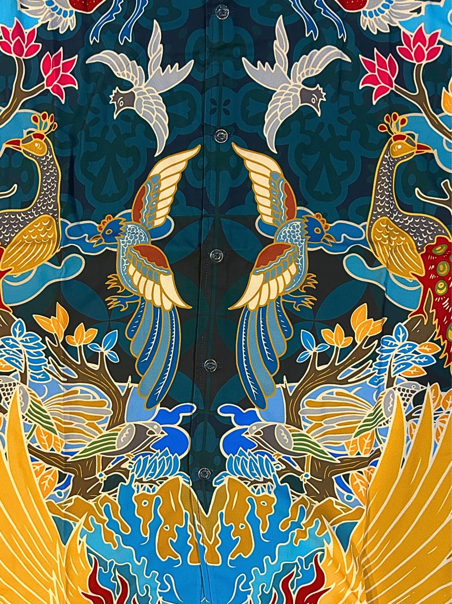 Blue Peacocks Garden - Short Sleeve