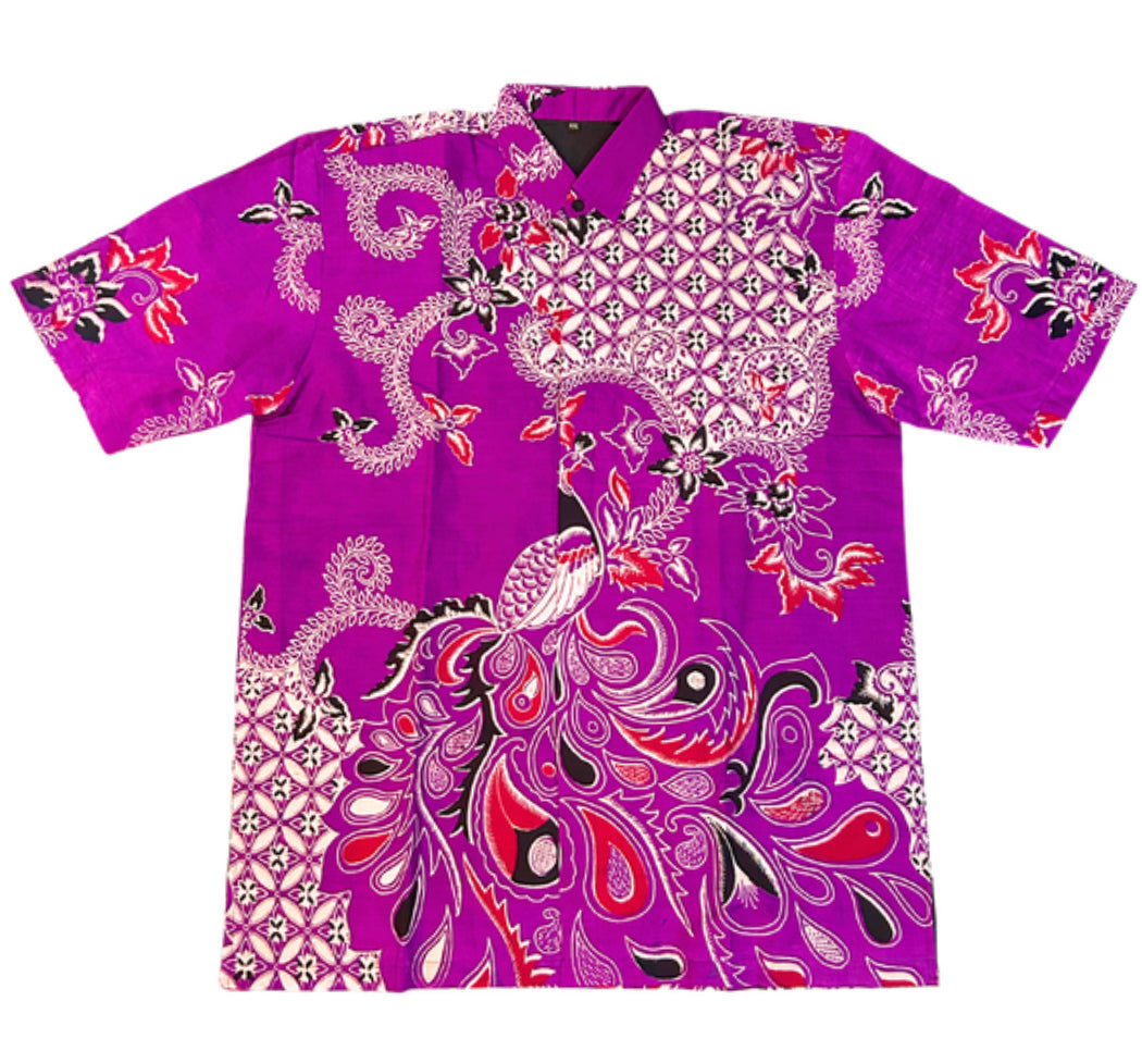 Majestic Magenta- Purple Peacock Inferno - Short Sleeve