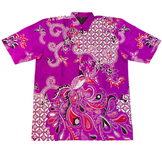 Majestic Magenta- Purple Peacock Inferno - Short Sleeve
